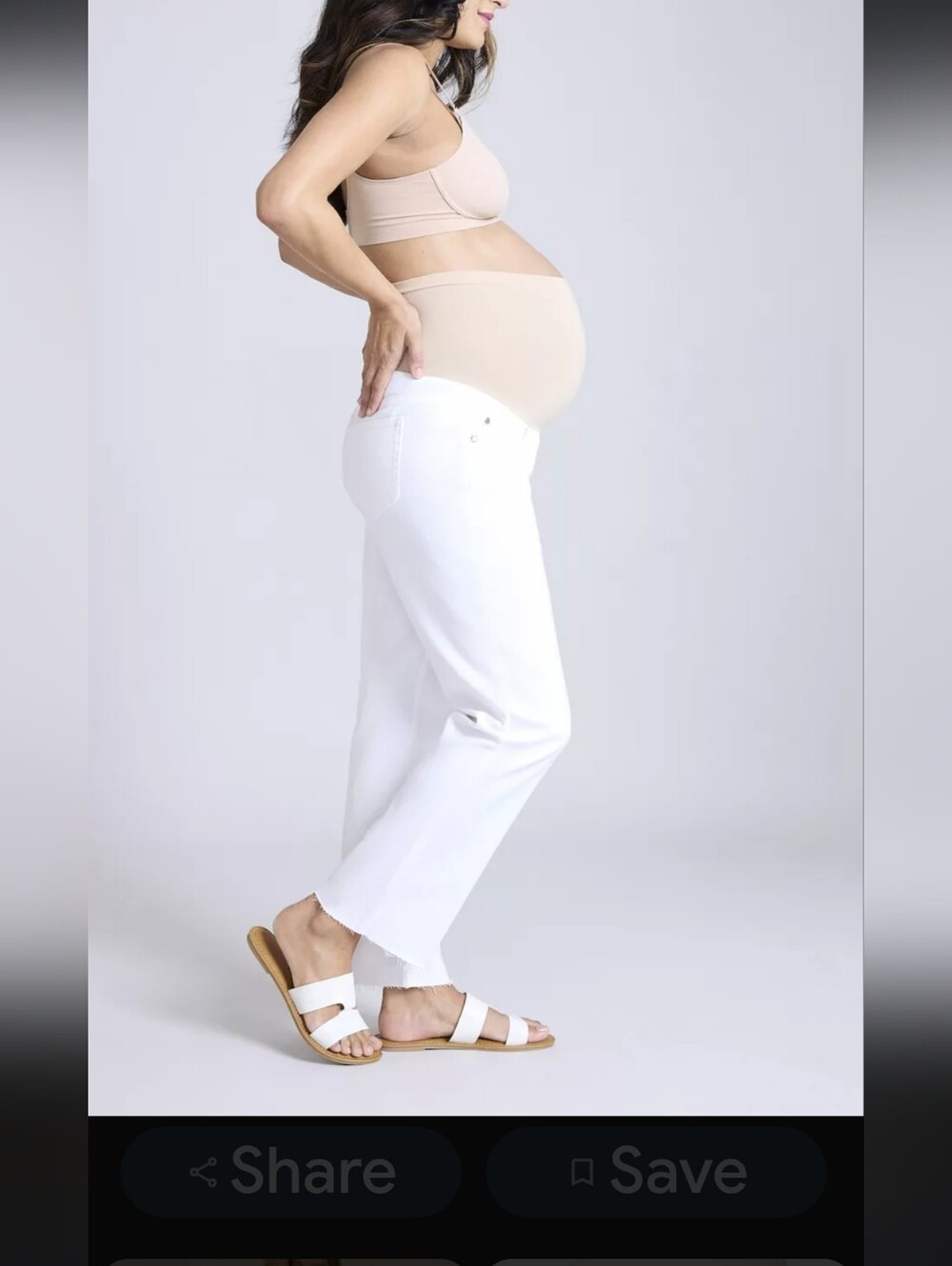 BLUE Spice maternity pants beige NWT size Med stretchy belly area. 💐 fla